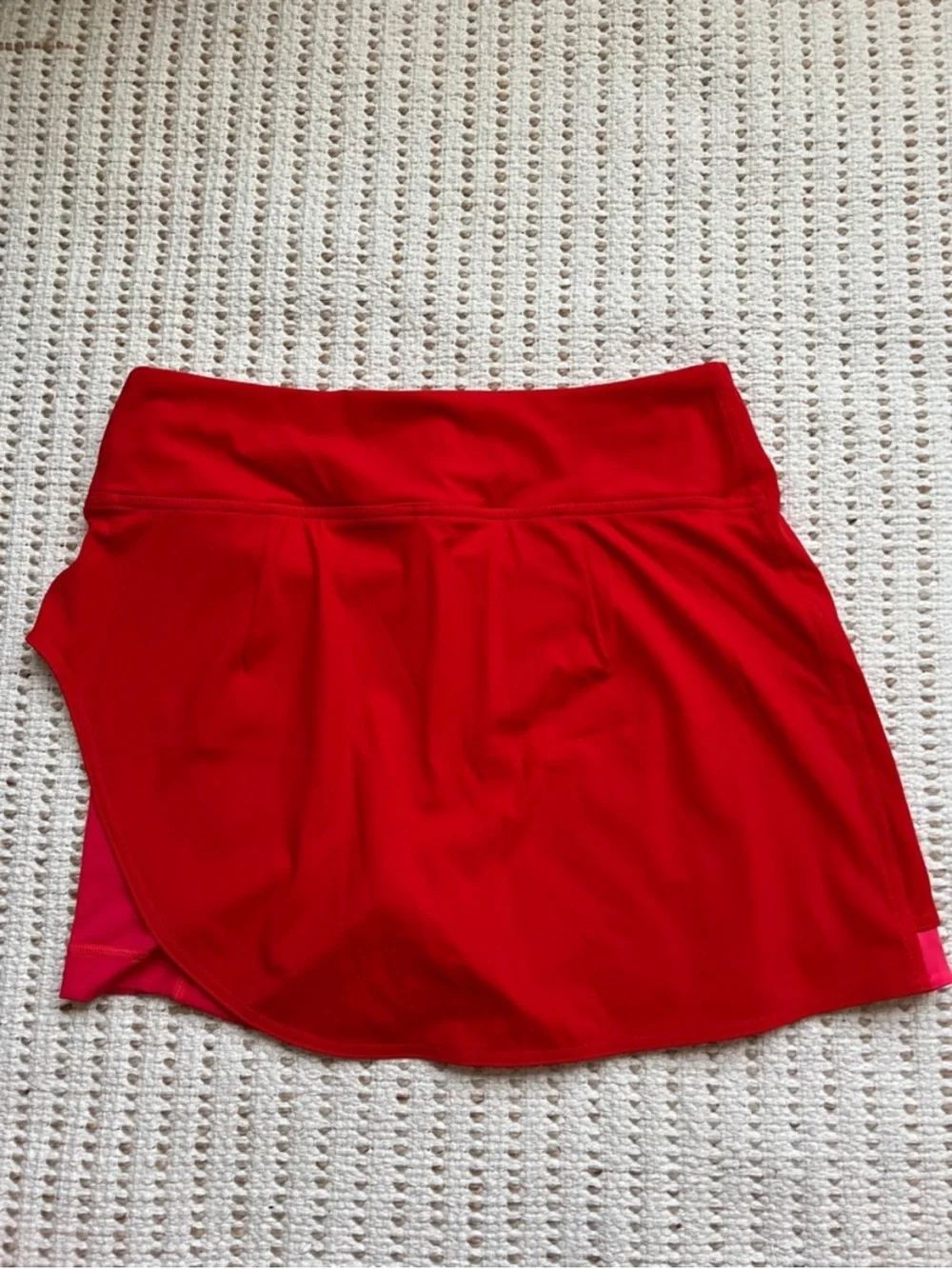 Lululemon Red Asymmetrical Layered High-Rise Tennis Skort Size 6 (Small)